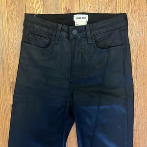 L’Agence “Margot” Skinny Jean, high rise, black coated, size 26